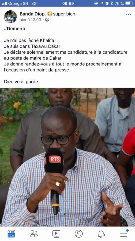 «Je n’ai pas lâché Khalifa Sall », déclare Banda Diop mais annonce sa candidature...