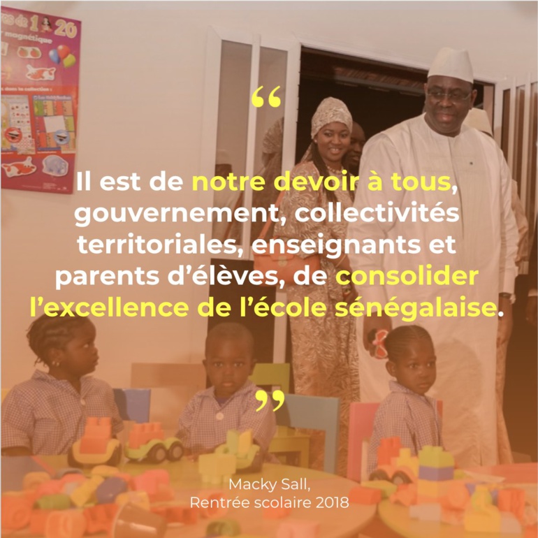 Rentrée des classes 2018-2019 : le chef de l'Etat s'engage à... Rentrée des classes 2018-2019 : le chef de l'Etat s'engage à...