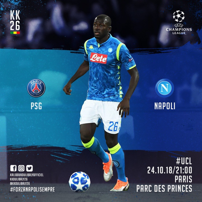 #LDC - 3e Journée : Kalidou Koulibaly au Parc des Princes, ce mercredi à 19h00 #LDC - 3e Journée : Kalidou Koulibaly au Parc des Princes, ce mercredi à 19h00