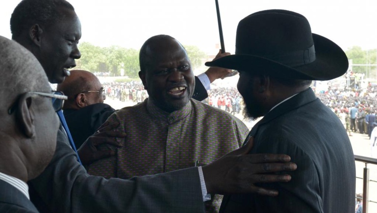Soudan du Sud: Machar et Kiir ensemble à la cérémonie pour la paix