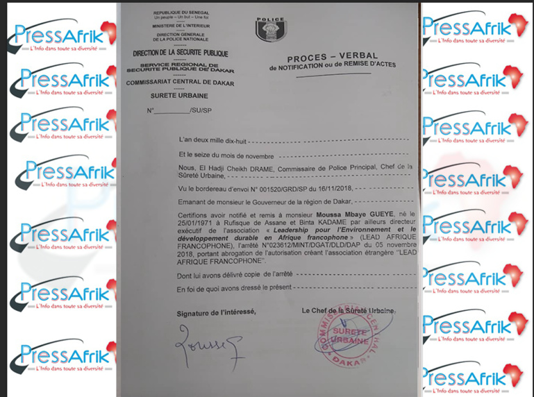 Retrait de l'agrément de l'Etat à Lead Afrique francophone:  l'ONG promet de réagir après le Gamou