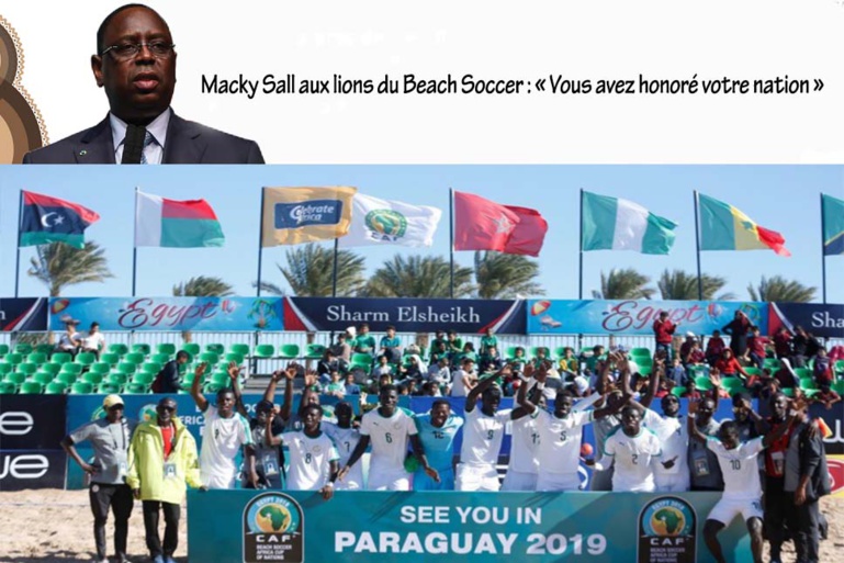 Macky Sall aux lions du Beach Soccer : « Vous avez honoré votre nation »