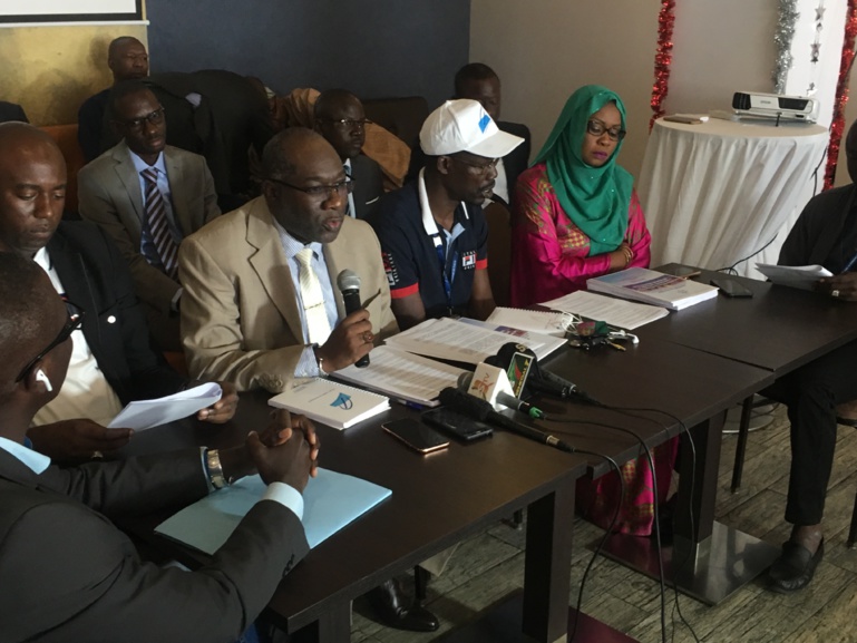 Mamadou Corsene Sarr, président de l’Acapad lors du point de presse de ce mercredi 19 décembre 2018