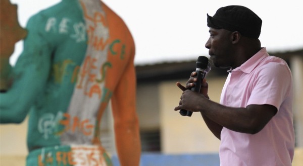 Charles Blé Goudé lors d'un meeting électoral à Abidjan le 30 décembre 2010. REUTERS/Thierry Gouegnon