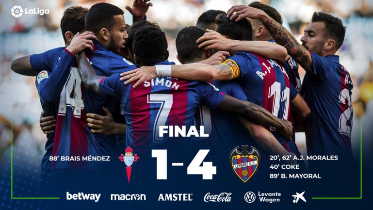 Liga : Levante se balade contre le Celta Vigo (4-1) Liga : Levante se balade contre le Celta Vigo (4-1)