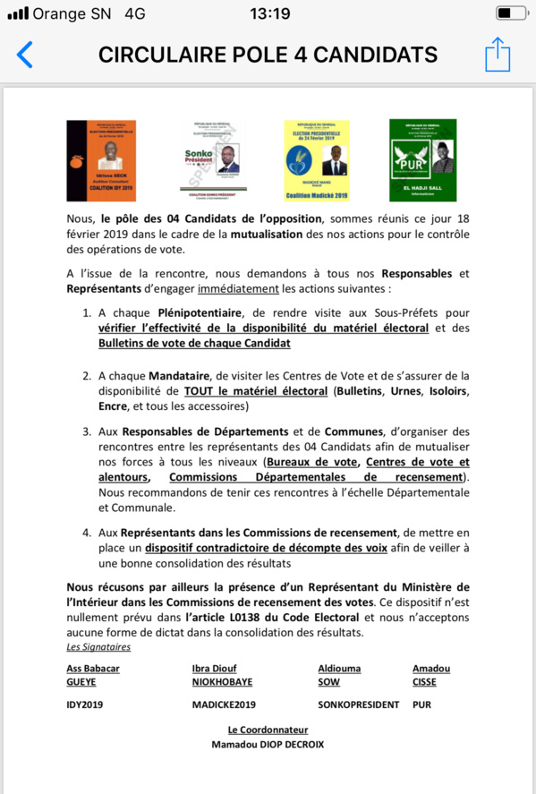 Me Mame Adama Gueye s'explique: "les 4 candidats de l'opposition ont mis sur pied leur propre Pôle pour..." Me Mame Adama Gueye s'explique: "les 4 candidats de l'opposition ont mis sur pied leur propre Pôle pour..."