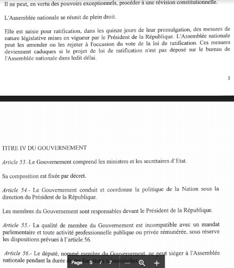 L'intégralité du "Projet de loi portant révision de la Constitution": 22 articles abrogés, Macky perd le pouvoir de dissoudre l'Assemblée nationale