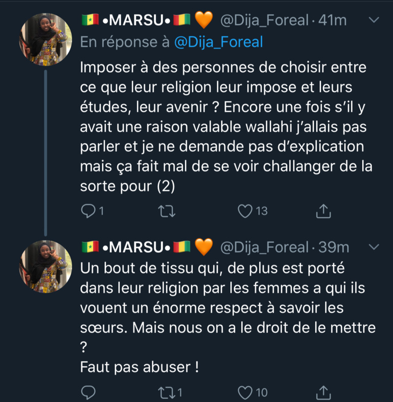 Institut Sainte Jeanne d’Arc de Dakar va interdire le port du voile dans ses écoles Institut Sainte Jeanne d’Arc de Dakar va interdire le port du voile dans ses écoles