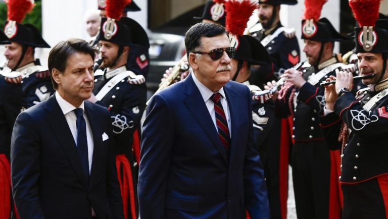Le Premier ministre libyen Fayez el-Sarraj à Rome en quête de soutiens Le Premier ministre libyen Fayez el-Sarraj à Rome en quête de soutiens