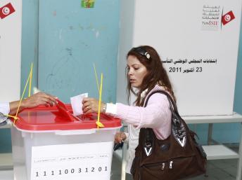 Un grande répétition de l'élection était organisée dimanche 16 octobre 2011 à Tunis. REUTERS/Zoubeir Souissi