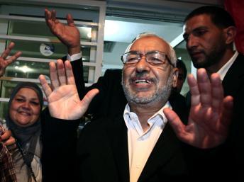 Le leader d'Ennahda Rached Ghannouchi après la proclamation des résultats des élections, le 27 octobre 2011, à Tunis REUTERS/Zohra Bensemra
