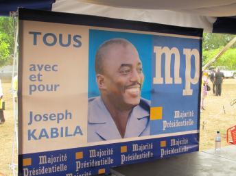 Affiche du président sortant Joseph Kabila. Bruno Minas