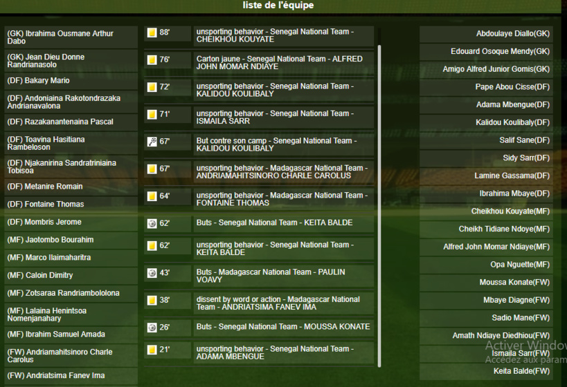 FAUX !!! Sadio Mané ne compte qu'un seul carton jaune sur les feuilles de match CAF des éliminatoires de la CAN 2019 FAUX !!! Sadio Mané ne compte qu'un seul carton jaune sur les feuilles de match CAF des éliminatoires de la CAN 2019