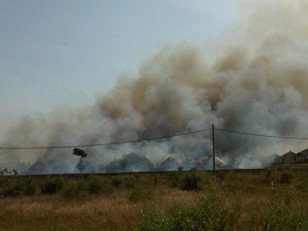 Fumée provenant des les résidences du port source page facebook Sénégal ville de saly