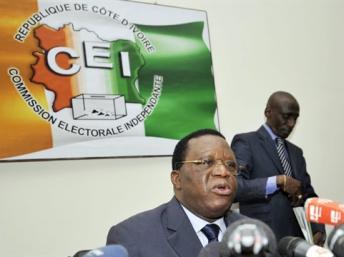 Youssouf Bakayoko, président de la Commission électorale ivoirienne. AFP / SIA KAMBOU