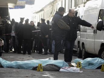 Deux Sénégalais ont trouvé la mort dans un marché du centre-ville, ce mardi 13 décembre. REUTERS/Stringer