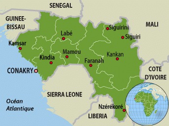 Carte de la Guinée. RFI/Latifa Mouaoued