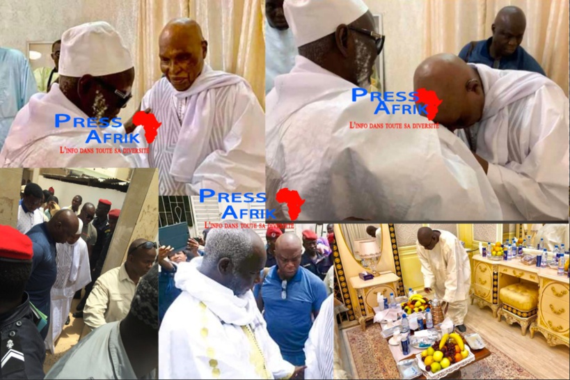 Abdoulaye Wade en visite privée chez le Khalife général des Mourides Abdoulaye Wade en visite privée chez le Khalife général des Mourides