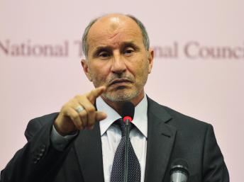 Le président du Conseil national de transition, Moustapha Abdeljalil, ici lors d'une conférence de presse à Benghazi, le 30 juillet 2011. REUTERS/Esam Al-Fetori