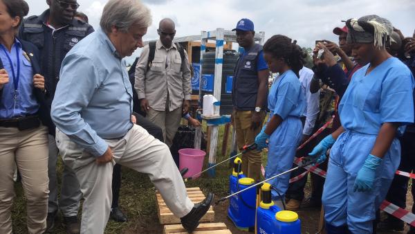 RDC: l’insécurité et Ebola au menu de la visite de Guterres à Beni