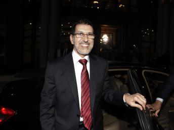 Le ministre marocain des Affaires étrangères Saad-Eddine Othmani en visite à Alger, le 24 janvier 2012