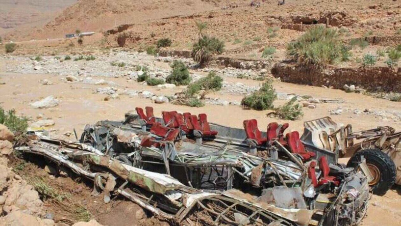 Maroc: 17 morts et 29 blessés dans un accident de bus dû aux inondations