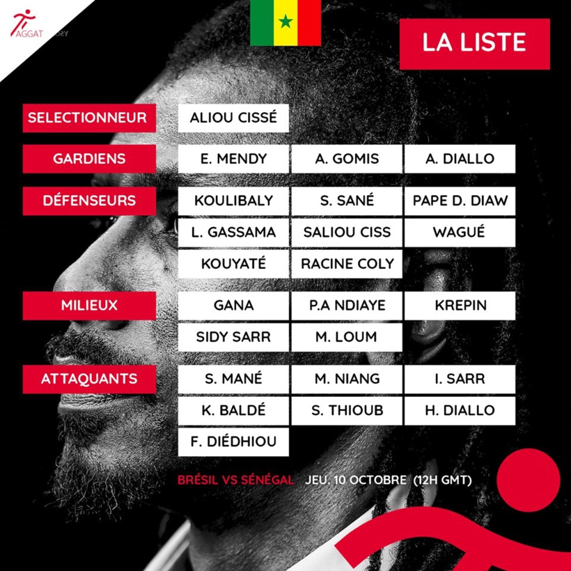  Vidéo - Amical Brésil-Sénégal: Aliou Cissé dévoile une liste de 23 joueurs
