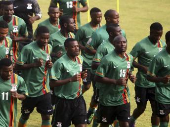 L'équipe de Zambie à l'entraînement. REUTERS/Amr Abdallah Dalsh