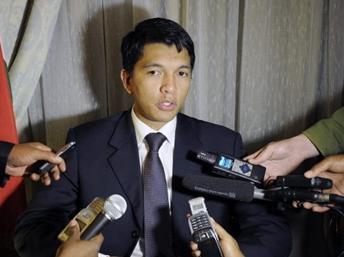 Le président malgache de la transition Andry Rajoelina. AFP/Stéphane De Sakutin