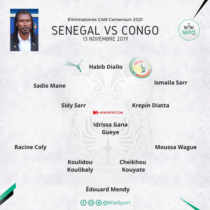 Sénégal vs Congo Brazzaville: Aliou Cissé dévoile son Onze de départ