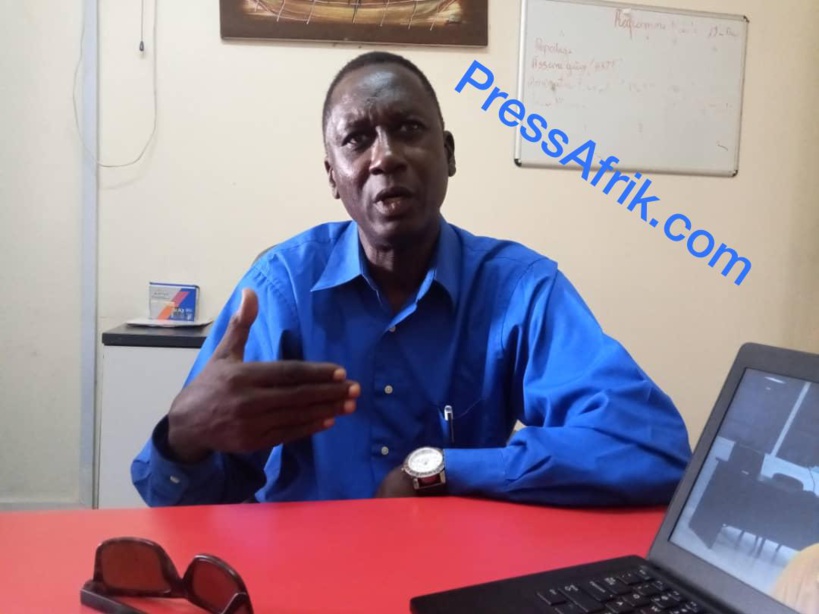 Ebou Waggeh, au bureau de PressAfrik à Dakar (14 novembre 2019) Ebou Waggeh, au bureau de PressAfrik à Dakar (14 novembre 2019)