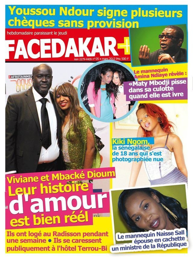 Voici la Une du magazine Facedakar Plus: Il est en vente depuis ce matin et durant tout le week-end