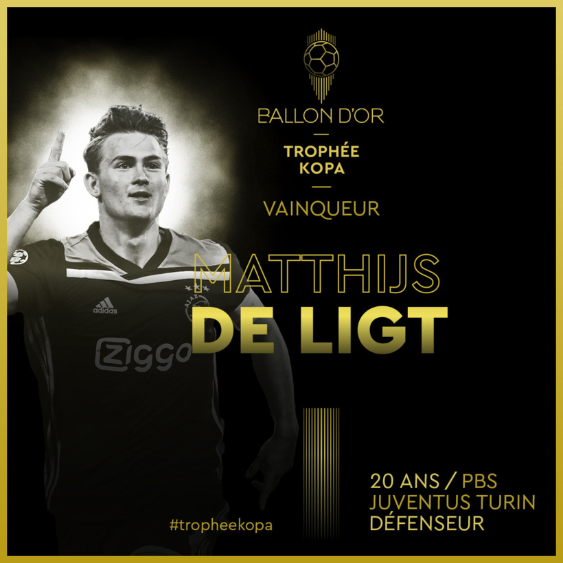 #BallonDor2019 - Matthias De Ligt remporte le trophée Kopa du meilleur jeune #BallonDor2019 - Matthias De Ligt remporte le trophée Kopa du meilleur jeune