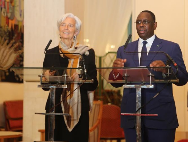L'ancienne DG du FMI Christine Lagarde et le Président sénégalais Macky Sall