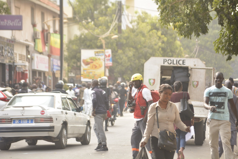 Retour en images sur un après-midi électrique au centre-ville de Dakar Retour en images sur un après-midi électrique au centre-ville de Dakar