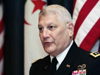 Le général américain Carter Ham, commandant de l'US Africa Command, Africom, en septembre 2011 à Alger. AFP PHOTO/STR