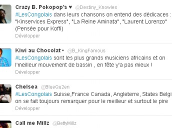 L'hashtag #lescongolais a été souvent reTweeté. DR
