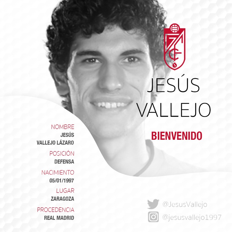 #Mercato - Jesús Vallejo prêté à Grenade FC