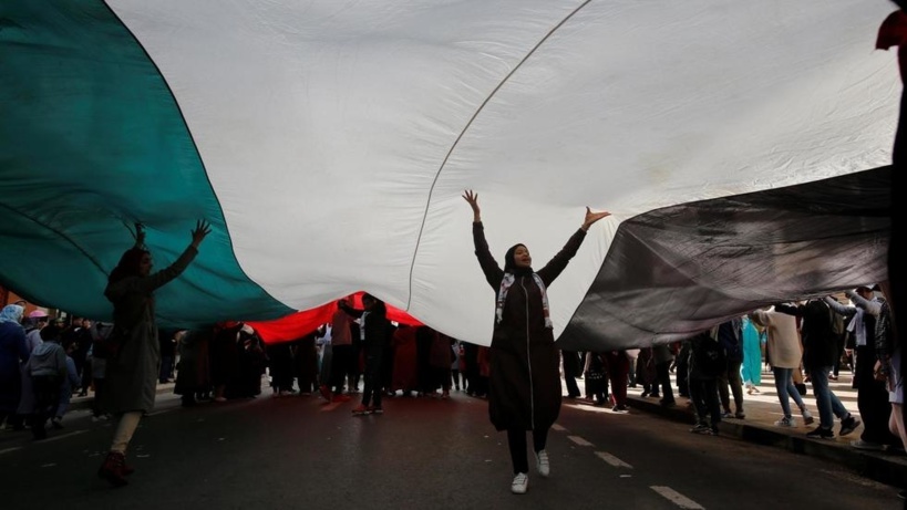 Manifestation au Maroc contre le plan de paix américain pour le Proche-Orient Manifestation au Maroc contre le plan de paix américain pour le Proche-Orient