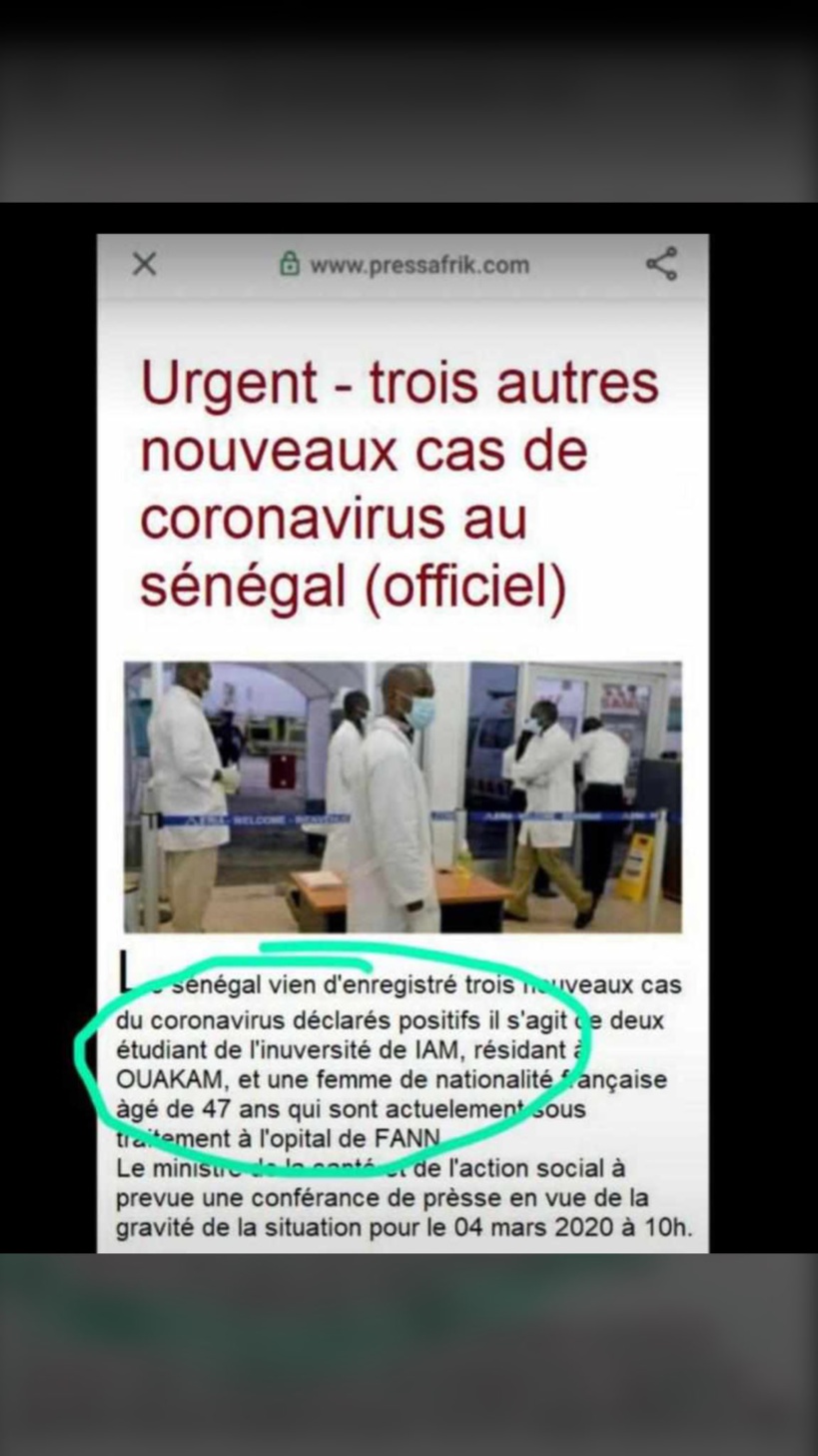 La capture de l’article en question La capture de l’article en question