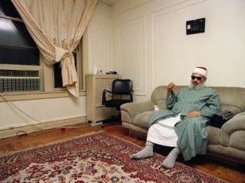 Omar Abdel Rahman chez lui à New York, le 24 mai 1993.