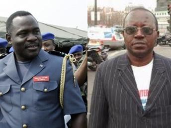 Le général John Numbi (g) et Floribert Chebeya. AFP/ Montage