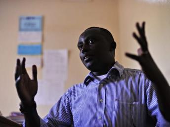 Pacifique Nininahazwe dénonce un verdict injuste. AFP/ROBERTO SCHMIDT