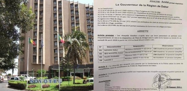 Coronavirus Sénégal: Et si on parlait du surnombre de chambres dans l’arrêté de réquisition des hôtels du Gouverneur de Dakar...