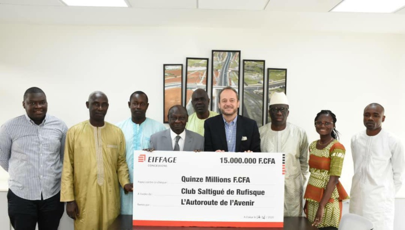 Lutte contre le Covid-19 : Après l'octroi d'un chèque de 15 millions FCFA à l’Asc Saltigué de Rufisque, l’Autoroute de l’Avenir offre des masques lavables