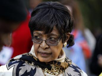 Winnie Madikizela-Mandela, ex-femme de Nelson Mandela.