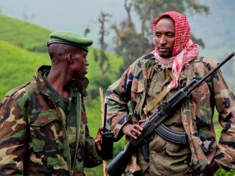 Des rebelles du M23 à Kavumu, dans le Nord-Kivu.
