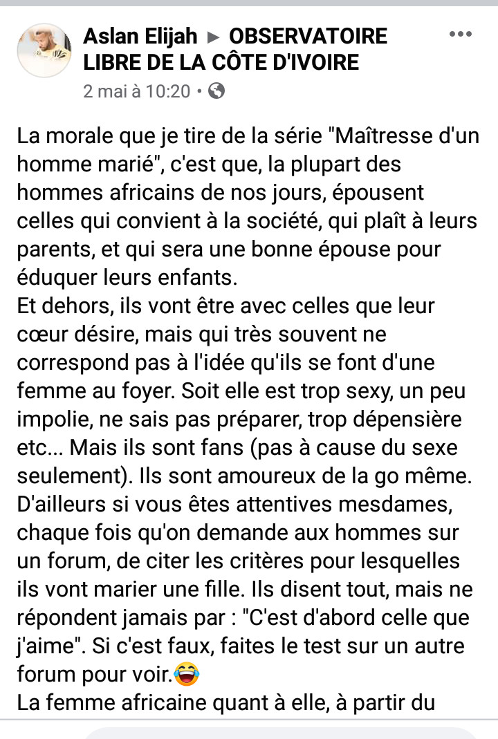 "Maîtresse d’un homme marié" : la série sénégalaise qui fait fureur en Côte d’Ivoire "Maîtresse d’un homme marié" : la série sénégalaise qui fait fureur en Côte d’Ivoire