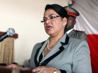 Béatrice Atallah, la présidente de la Cénit, annonce le prochain calendrier électoral malgache, le 1er août 2012.