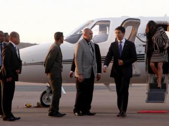 Andry Rajoelina revient à Antananarivo, après l'échec des négociations avec Marc Ravalomanana aux Seychelles, le 9 août 2012.